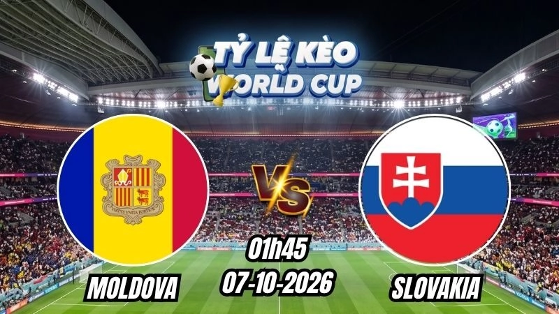 Soi kèo nhà cái trận Moldova vs Slovakia 01h45 – 07/10/2026